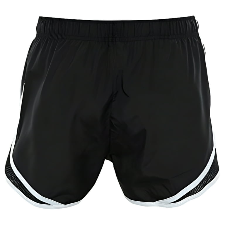 Nike Women s Gym Performance Athletic Tempo Running Shorts Moisture Wicking Black White Size M Walmart