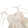 thumbnail image 5 of IBTOM CASTLE Toddler Girls 1950s Vintage Floral Embroidery Swing Dress | Retro Graduation Dress For Birthday Party Wedding Bridesmaid Communion Tulle Dresses, Sweetheart Mesh Beige, 5 of 7