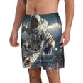 thumbnail image 2 of Balery Astronaut Soccer Field Traje de Baño Estilo Hawaiano para Hombre, Shorts de Secado Rápido con Bolsillos-Medium, 2 of 6