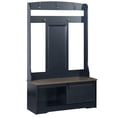 thumbnail image 4 of Sanit Birch Hawksbury Transitional Particle Board Black Hall Tree & Shoe Bench, 4 of 7