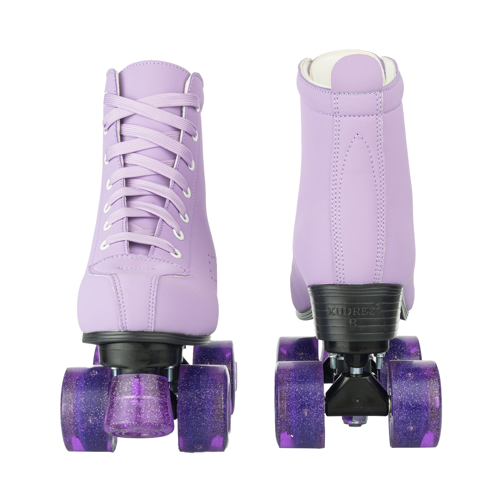 EONROACOO Purple Roller Skates for Women Girls, Adult Light up Wheels Skates(Women 8.5/Men 7)
