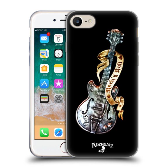 Head Case Designs Officially Licensed Alchemy Gothic Illustration Rock'it 56 Guitar Soft Gel Case Compatible with Apple iPhone 7 / 8 / SE 2020 & 2022