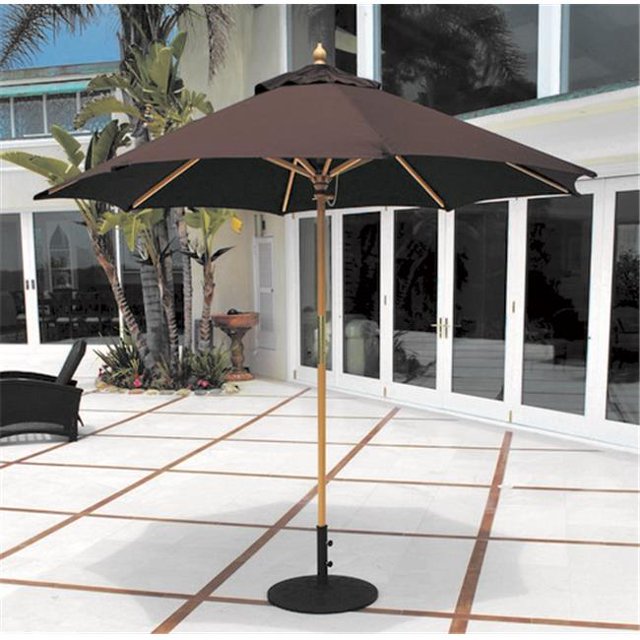 Galtech Parapluie Tout Usage en Bois Clair 9 Pi - Vert Forêt Suncrylic