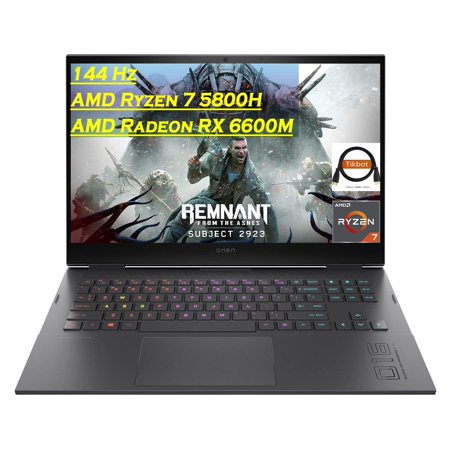 HP Omen Gaming Laptop, AMD Ryzen 7 5800H, AMD Radeon RX 6600M, 16.1" FHD, Backlit Keyboard, Bluetooth 5.2, HDMI, USB-C, Microphone, Webcam, Wi-Fi 6,Windows 11,w/HDMI Cable (16GB RAM | 2TB PCIe SSD)