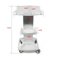 thumbnail image 3 of Adjustable Trolley Stand with 4 Smooth Casters, Aluminum Alloy Frame, Space-Saving Design for Beauty Equipment, Easy to Assemble, Load Capacity 15kg, 3 of 11