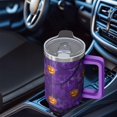 thumbnail image 5 of Halloween 40oz Pumpkin Tumbler with Handle and Straw Lid – Insulated Coffee Cup Travel Mug – Spooky Gift Idea, 5 of 5