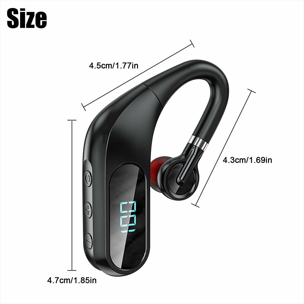 Bluetooth Earpiece,Wireless Earbud, Bluetooth 5.0 Wireless Headphones Sport Bluetooth Earphone in Ear Noise Cancelling Earbuds with Mic for Truck Driver iPhone Android Cell Phones