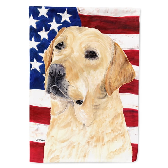 USA American Flag with Labrador Garden Flag