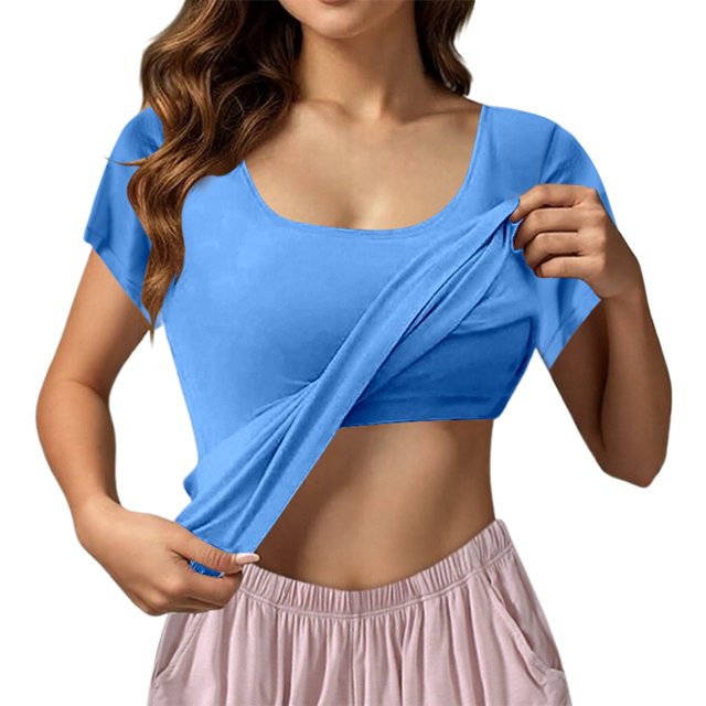 Women's Seamless Bralette Tank Top With Built In Cups