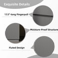 thumbnail image 7 of 30" Fluted Design Bathroom Vanity with Storage, Modern Minimalist Bathroom Vanity with Soft Close Drawers, Freestanding Storage Cabinet with Ceramic Sink for Bathroom, Gray, 7 of 7