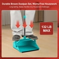 thumbnail image 4 of Self-Cleaning Dustpan Teeth Broom and Dustpan Set with Broom & Dustpan, Blue, 4 of 6