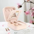 thumbnail image 3 of GFDYREE Portable Gift Jewelry Box for Earring Necklace Bracelet Ring, Travel Storage Case with Doublelayer Design, Made of Materials (Double layer bare powder bicycle), 3 of 6