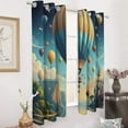 thumbnail image 3 of Colorful Hot Air Balloons Over Castle Luxury Window Curtains Blinds for Living Room Kids Bedroom Bathroom Kicthen Door Home Decor 2 Panels, 3 of 6