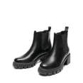 thumbnail image 2 of Botas Chelsea de mujer DREAM PAIRS con plataforma y tacón bajo negro, 2 of 6
