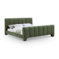 Meridian Furniture Camila Green Chenille Fabric Queen Bed