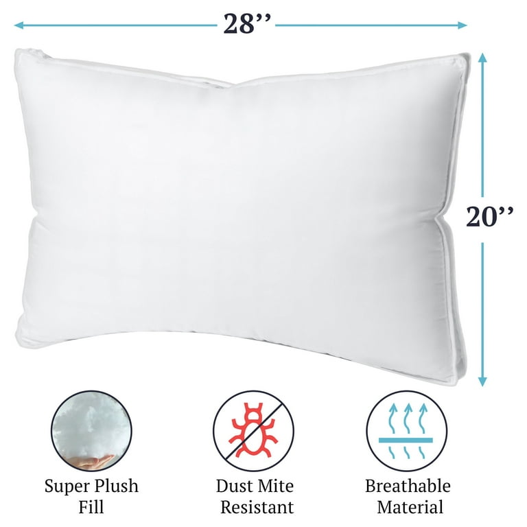 Home Sweet Home Dreams Inc Hypoallergenic Down-Alternative Super Soft Bed Pillows (4-Pack) King Medium 4 Pack Down Alternative