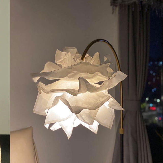 Paper Lamp Shade Hanging Light Fixture Flower Shaped Lampshade for Living