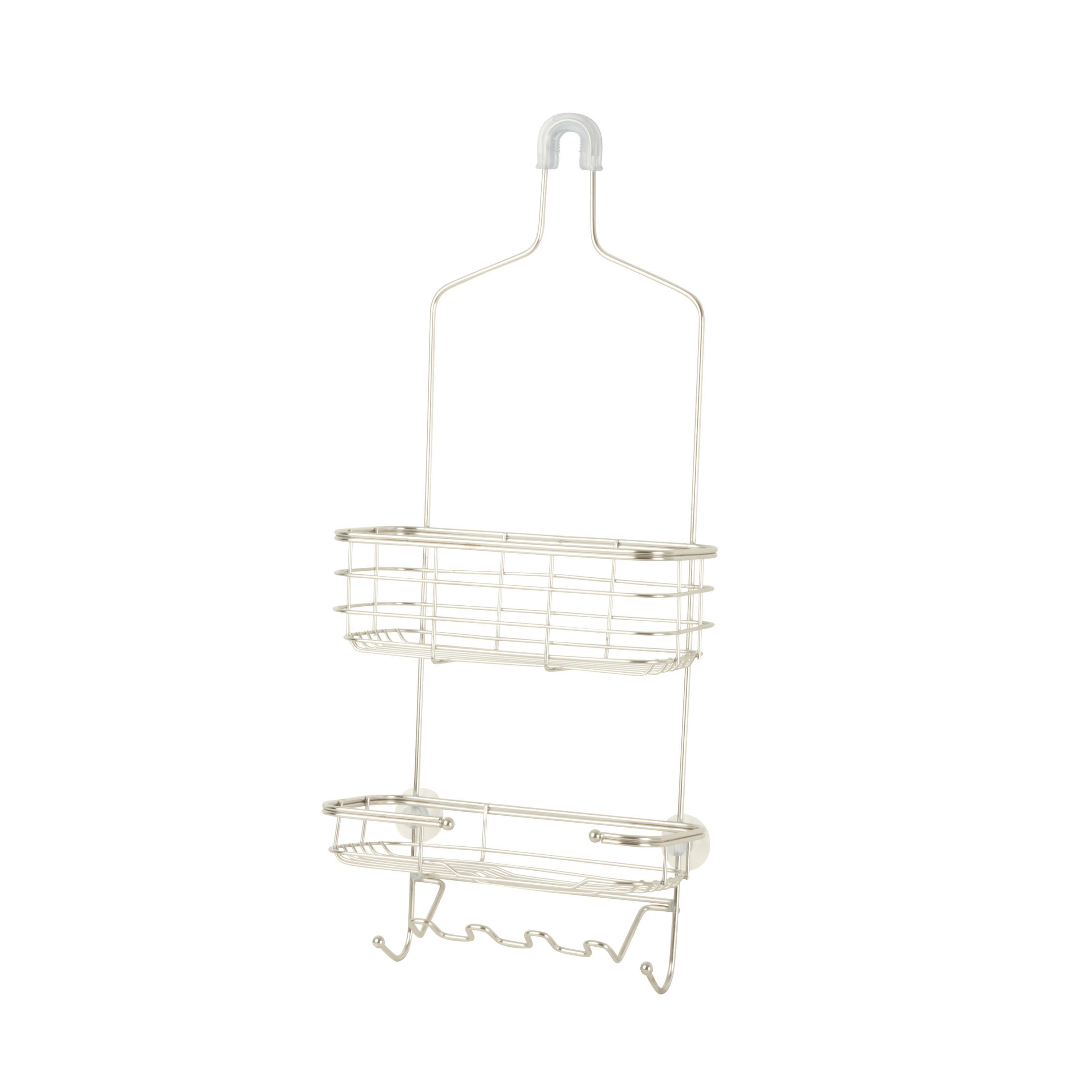 HoneyCanDo chrome shower caddy