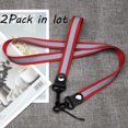 thumbnail image 1 of Reflective Stripe Phone Neck Straps Lanyards For Keys ID Badge Phone Rope with Keyring For ID Card Holder Wristband 2pack Red, 1 of 6