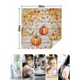 thumbnail image 4 of Weeping Pumpkin Fall Cloth Napkins Set of 8 Reusable Dinner Napkins, Thanksgiving Maple Leaves Wood Cocktail Napkin Washable Table Napkins for Wedding/Holiday Party/Baby Shower 20"x20", 4 of 7