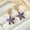 Purple, variant on Chic Golden Plated Starfish and Shell Earrings for s - Vintage Style Stainless Steel Studs, Perfect for Beach Vacations
