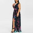 thumbnail image 5 of Black&friday Deals Dyegold Summer Dresses for Women 2023, Women Plus Size Maxi Dresses Floral Printed Empire Waist V Neck Short Sleeve Summer Casual Flowy Long Dress Boho Maxi Dress, 5 of 7