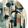 thumbnail image 3 of Designart "Quiet Depths in Blue and Orange" Minimalism Round Metal Art, 3 of 5