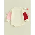 thumbnail image 3 of Bagilaanoe Newborn Baby Girl Oversized Romper Sweatshirt Long Sleeve Bodysuits Letter Print Pullover 3M 6M 12M 18M 24M Infant Casual Tee Tops, 3 of 9