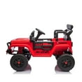 thumbnail image 5 of Resenkos Red,24V 2 Seater Ride On Truck Car, 4WD motors, with 2.4G Remote Control,Metal Suspension,Soft Start,Music, LED Light,Outdoor/Off road/Toys Gifts, 5 of 7