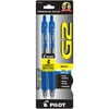 Pilot G2 Retractable Gel Pens, Bold Point, Blue, 2 Count