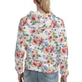 thumbnail image 7 of Honeii Rose Flowers Pattern Womens Oversized Hoodies Long Sleeve Sweatshirts Pullover Fall Outfits with Pocket-Small, 7 of 7