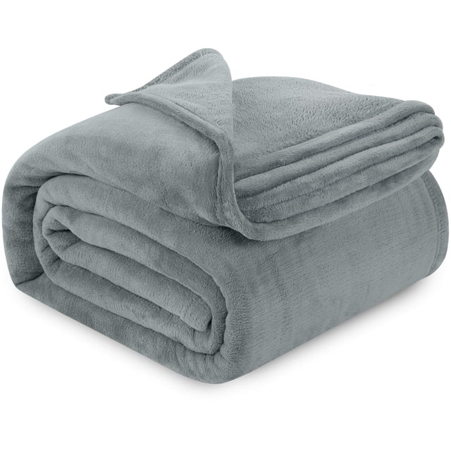 Blanket Utopia Bedding, forro polar de franela, color gris frío, tamaño doble