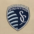 thumbnail image 3 of Men's Mitchell & Ness  Cream/Navy Sporting Kansas City Upside Down Pro Pinch Snapback Hat, 3 of 4