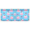 thumbnail image 3 of Cherry Cake Pattern Tier Curtains Tier Kitchen Living Room Bedroom Balcony 2 Panels 27x24 Inch, 3 of 9