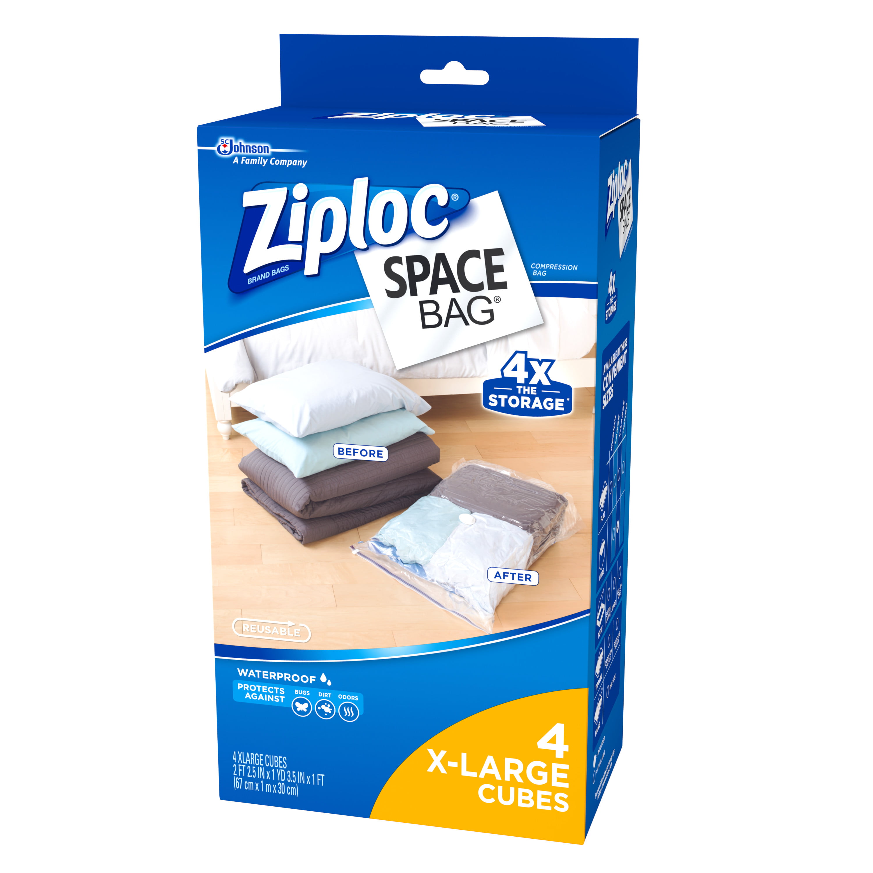 Ziploc Space Bag Cube Combo, Xl, 4-Count 
