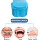 thumbnail image 5 of Caja para dentaduras postizas con cesta, color azul, caja de almacenamiento para aparatos dentales, protector bucal, color azul claro, 5 of 5