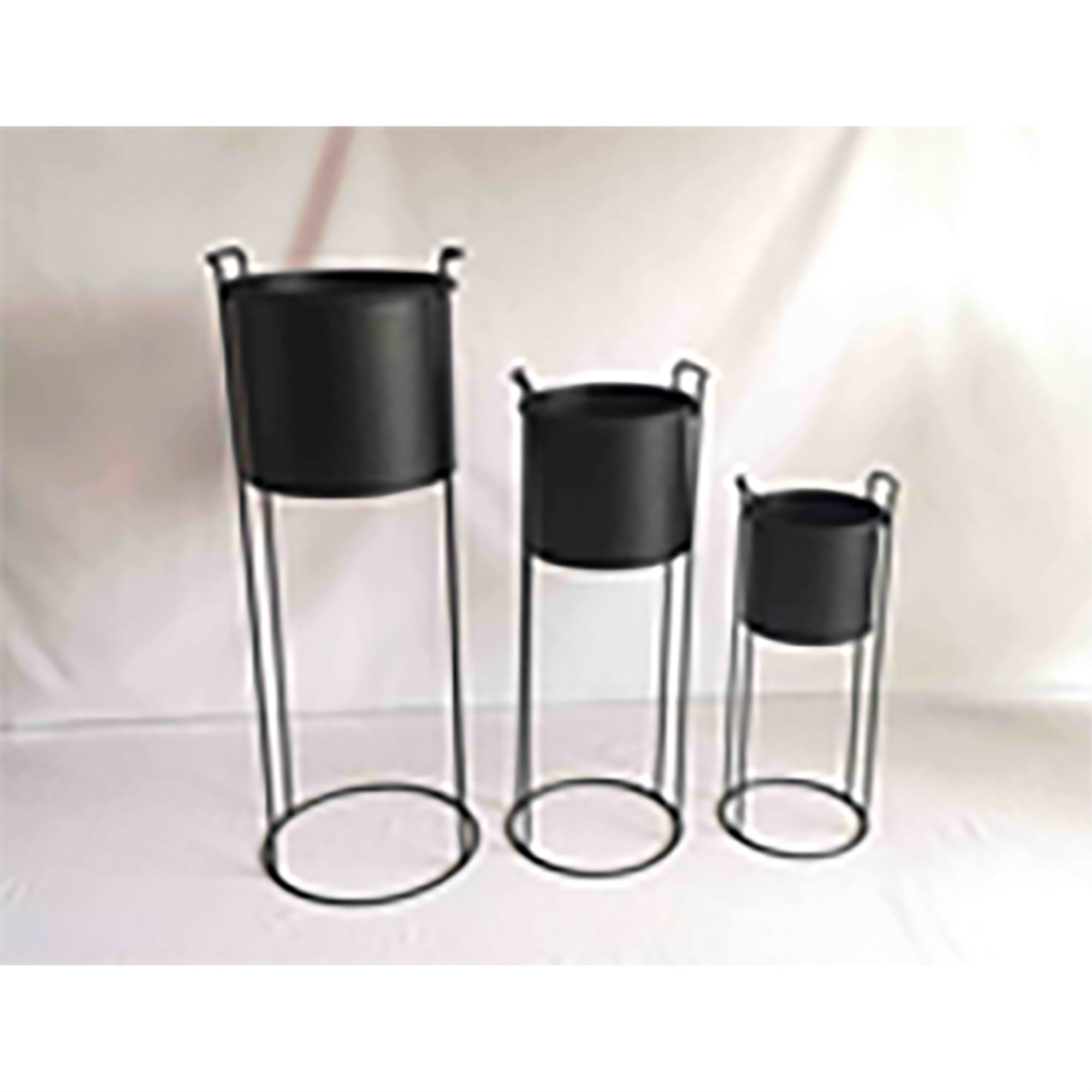 Decor Ikea Small Round Galvanized Metal Pots Wedding Good Condition 