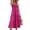 Fuchsia, variant on Women's Dresses One Shoulder Party Long Dress Sleeveless Summer Flowy Dresses Solid Colour Beach Sundress S-XL
