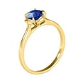 thumbnail image 3 of Mauli Jewels Rings for Women 0.45 Carat Beautiful Flower Shaped Sapphire Ring 4-prong 10K Yellow Gold, 3 of 7