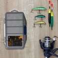thumbnail image 4 of Estuche de almacenamiento multifunción para aparejos de pesca compartimentos de soporte para gancho de cuentas de pesca impermeables accesorios ligeros para equipo de pesca, 4 of 7