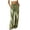 Army Green, variant on Tqcoqu Women's Wide Leg Elastic Waist Cargo Pants,Solid Drawstring Outdoor Hiking Casual Trousers With Multi Pockets