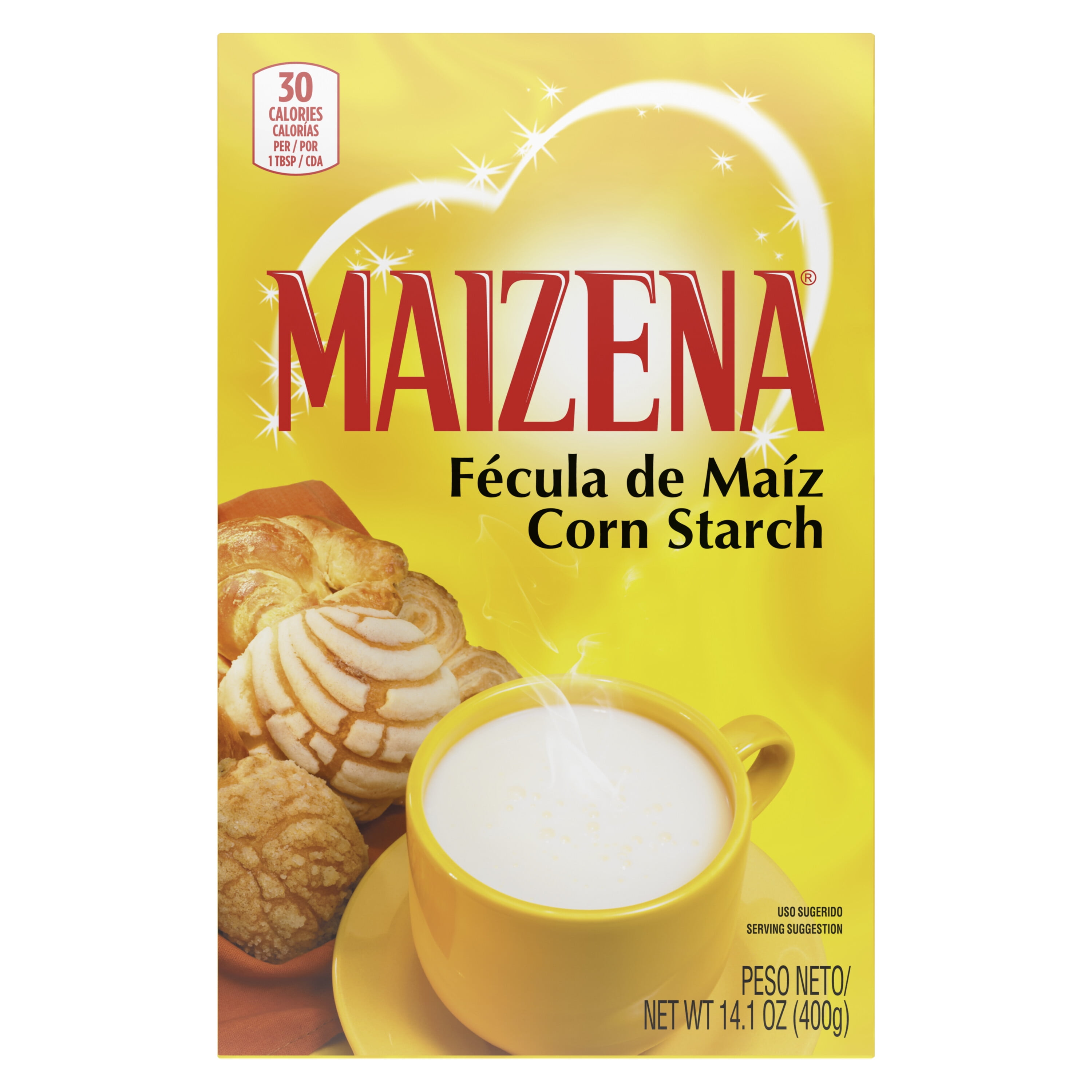 (2 pack) Maizena Unflavored Corn Starch Powder, 14.1 oz Regular Box