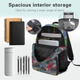 thumbnail image 5 of Bulopur Boys 17 Inch School Backpack 4 PCS Dinosaur Truck Print Bookbag with Lunch Bag, Water Bottle Sleeve and Pencil Case for Boys and Girls, 5 of 8