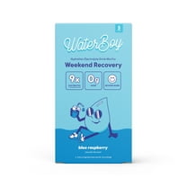Waterboy Hydration and Weekend Recovery Powder Packets, Blue Raspberry, 5 Count