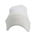 thumbnail image 2 of Top Headwear Cable Knit Long Winter Beanie - White, 2 of 2