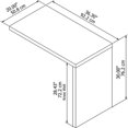 thumbnail image 3 of Echo 36W Desk Return in Pure White - Engineered Wood, 3 of 5