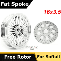 16X3.5 Fat Spoke Wheel Front Rim Rotor for Harley Heritage Softail Classic FLSTC Fat Boy FLSTF EFI FLSTFI