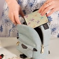 thumbnail image 5 of PU Leather Zip Card Holder Women's Card Case Zipper Card Case Compact & Lightweight Pastel-colored Skeletons, 5 of 7