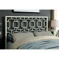 thumbnail image 2 of Benzara BM186356 California King Metal Bed with Geometric Pattern Headboard & Footboard, White - 56 x 74.5 x 87.875 in., 2 of 2