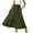 Green, variant on Busydd Women Maxi Skirt Solid Color Long Skirts for Women Elastic Waist Drawstring Casual Skirts with Pocket S